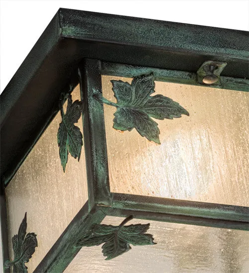 10"Sq Hyde Park Maple Leaf Outdoor Flushmount