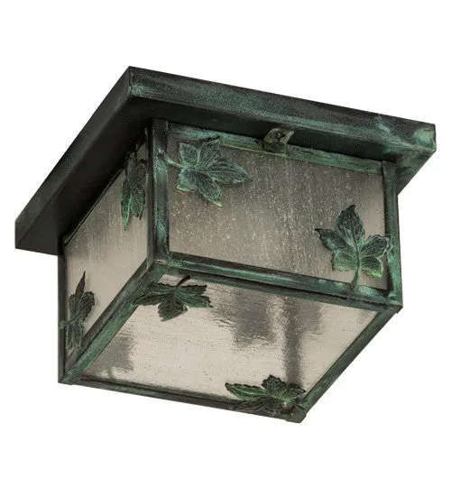 10"Sq Hyde Park Maple Leaf Outdoor Flushmount