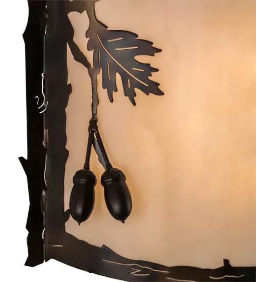 12"W Oak Leaf & Acorn Wall Sconce
