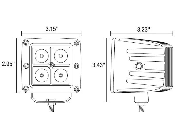 1492227 - ULTRA BRIGHT 3 INCH WIDE LED FLOOD LIGHT