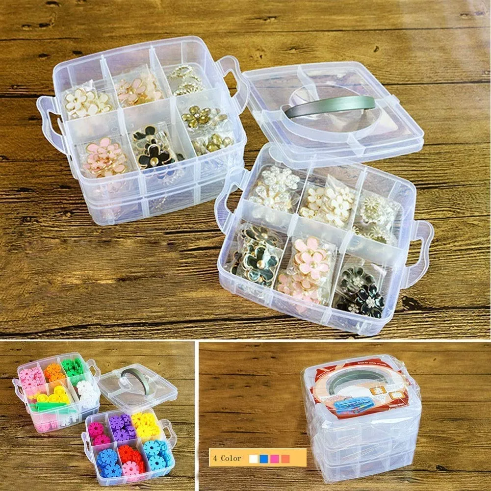 18 Grid Jewellery Organiser Storage Box (White)