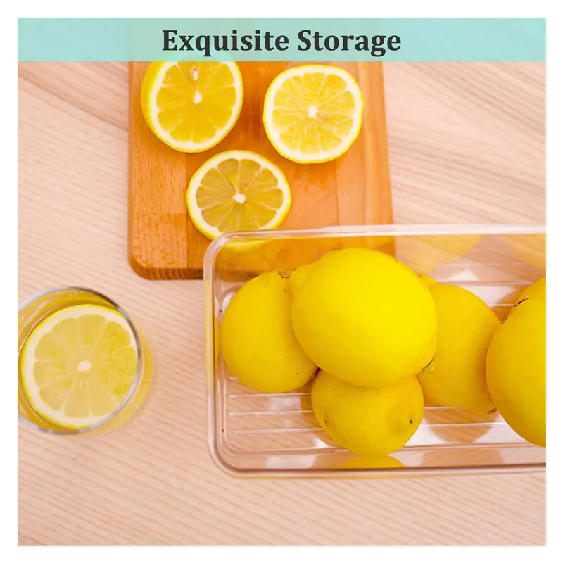 21.2 X 20.7 X 15.5Cm Transparent Stackable Storage Box With Handles Ho-001