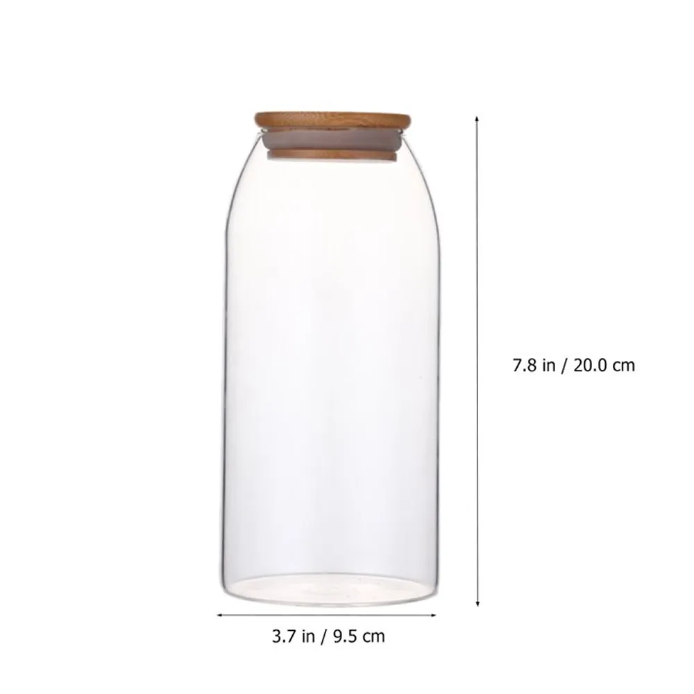 450Ml Household Transparent Glass Jar With Sealed Cork Lid