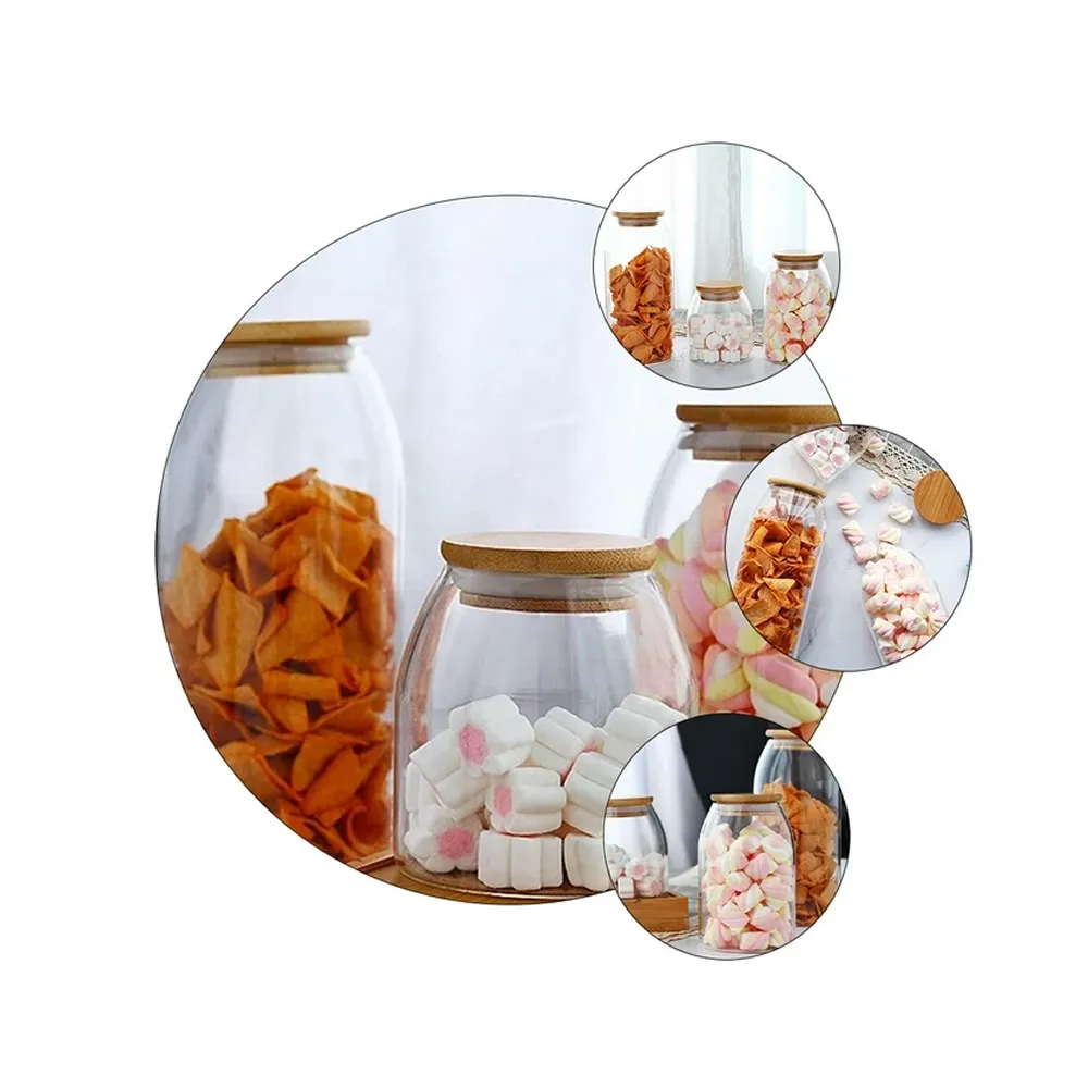 450Ml Household Transparent Glass Jar With Sealed Cork Lid