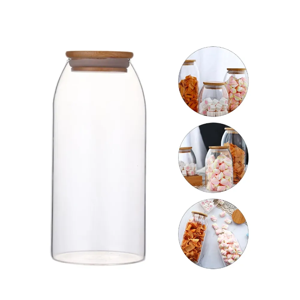450Ml Household Transparent Glass Jar With Sealed Cork Lid