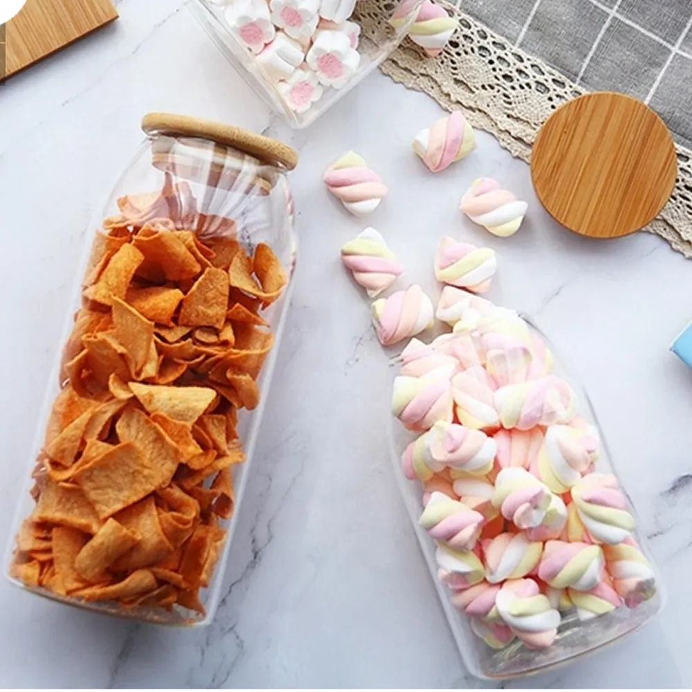 450Ml Household Transparent Glass Jar With Sealed Cork Lid