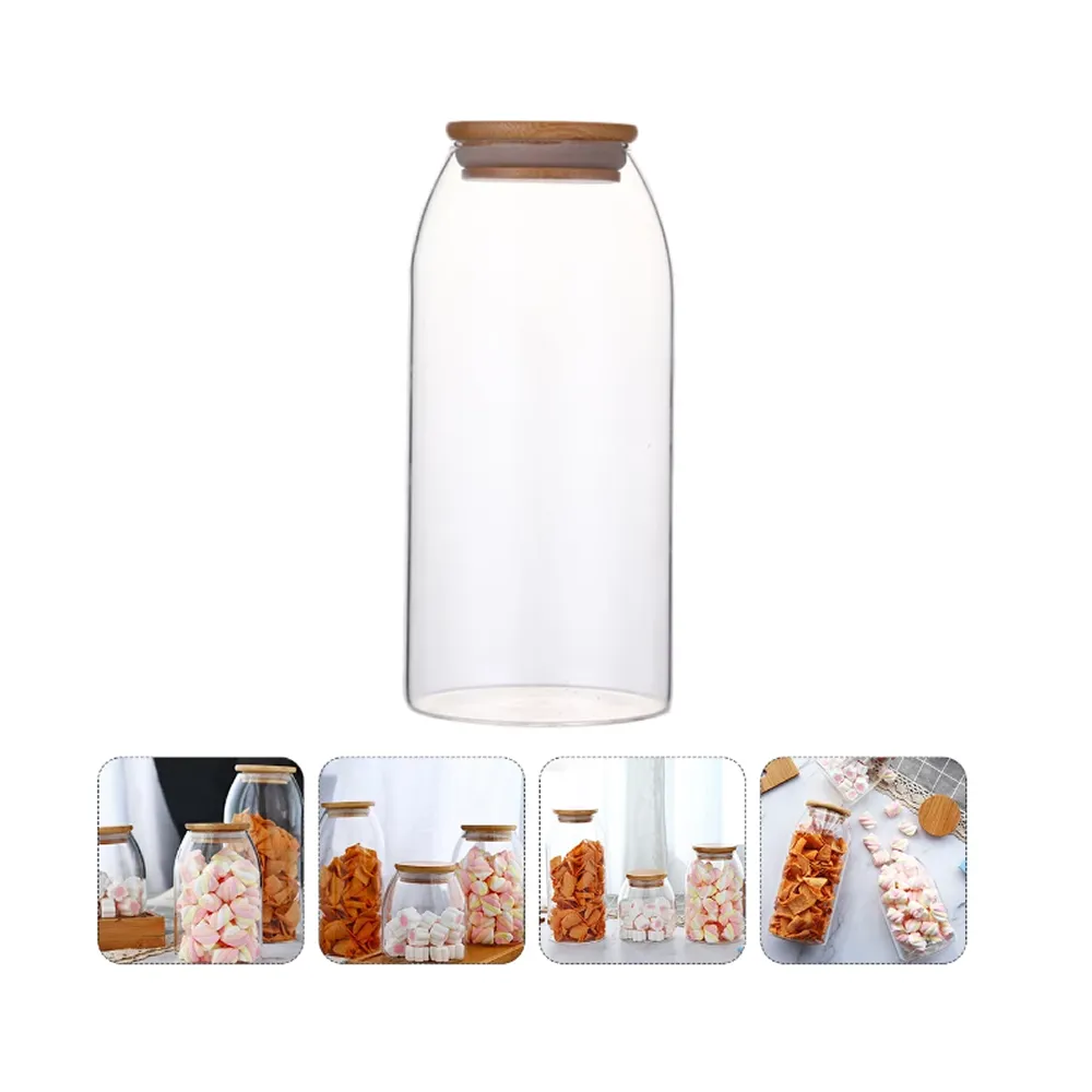 450Ml Household Transparent Glass Jar With Sealed Cork Lid