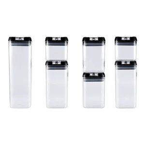 7Pcs Transparent Lockable Plastic Food Storage Containers Ie-2