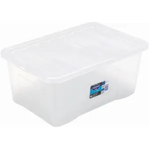 Addis Large 50L Storage Box & Lid Transparent / Clear