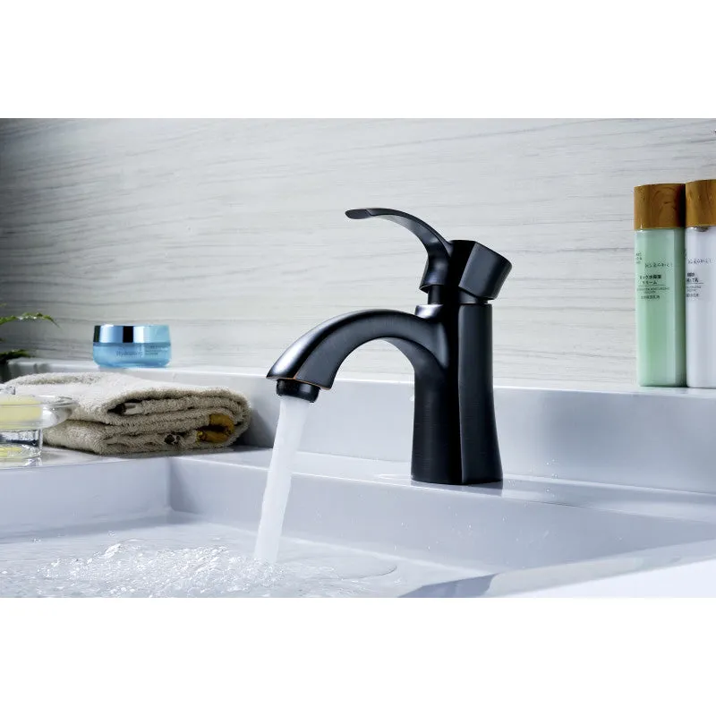 ANZZI Alto Series Single Hole Single-Handle Mid-Arc Bathroom Faucet