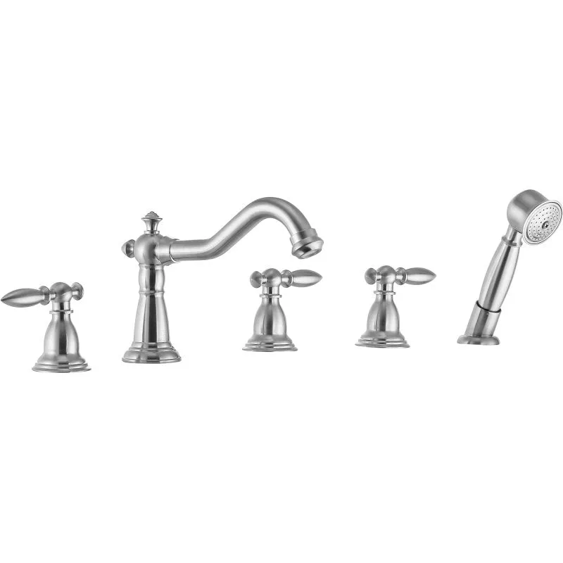 ANZZI Patriarch 2-Handle Deck-Mount Roman Tub Faucet with Handheld Sprayer