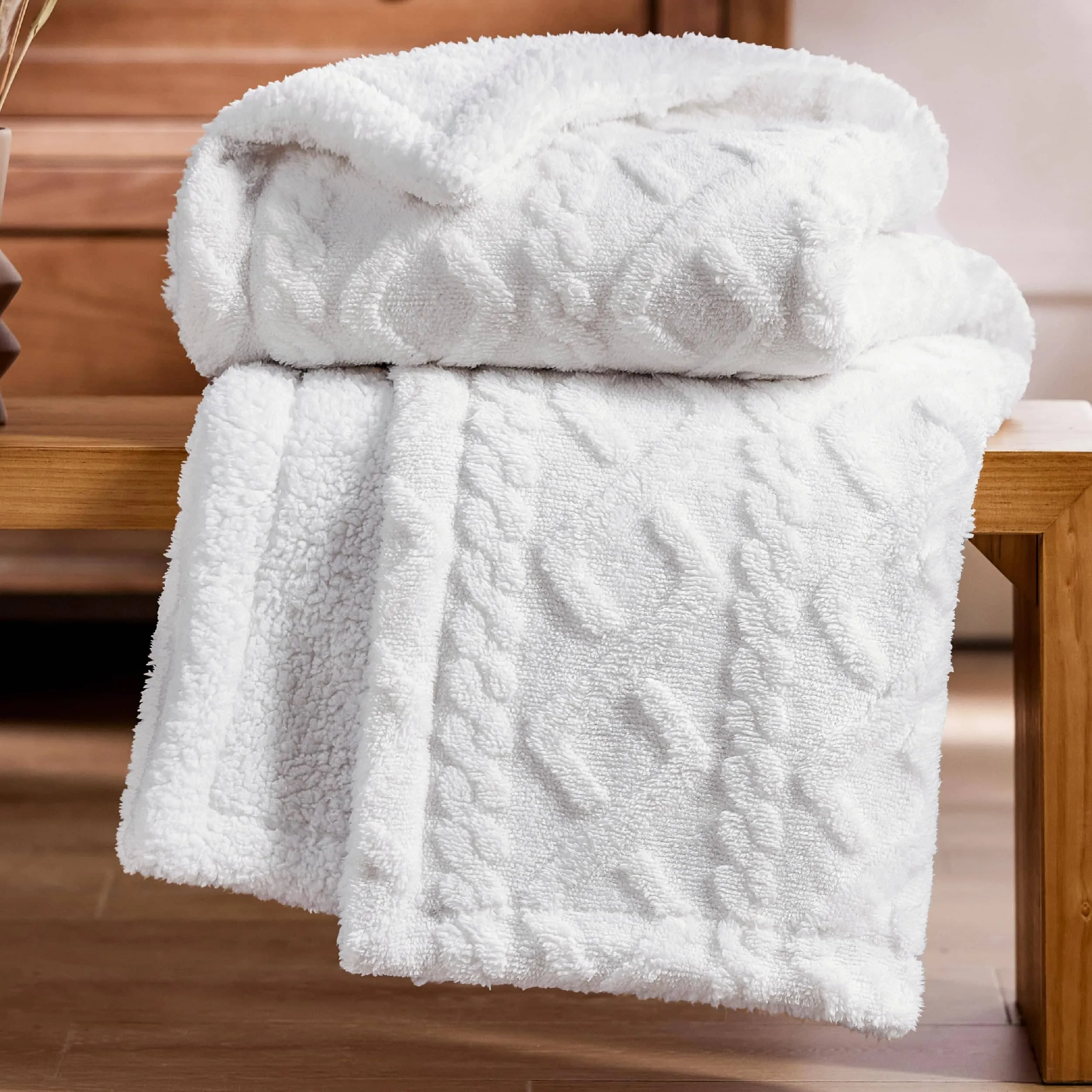 Bedsure Sherpa Throw Blanket For Couch