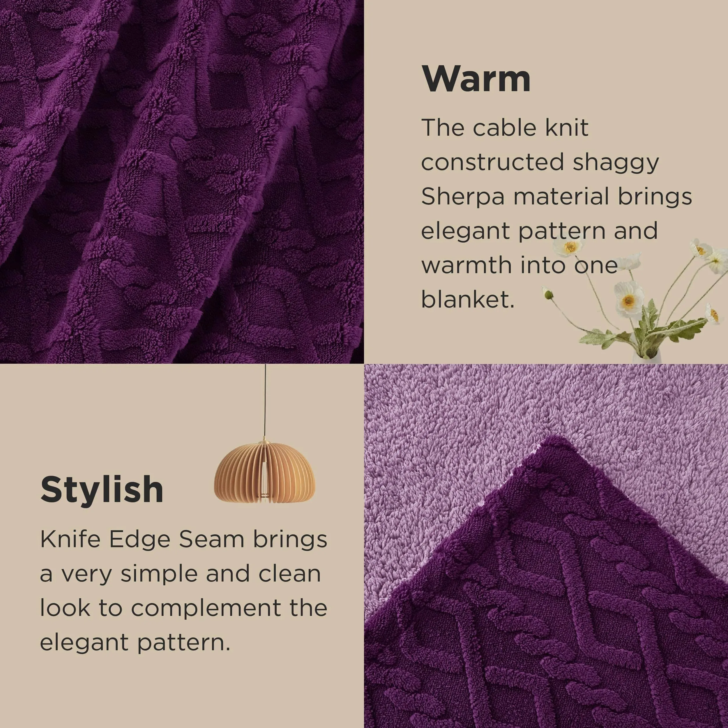 Bedsure Sherpa Throw Blanket For Couch