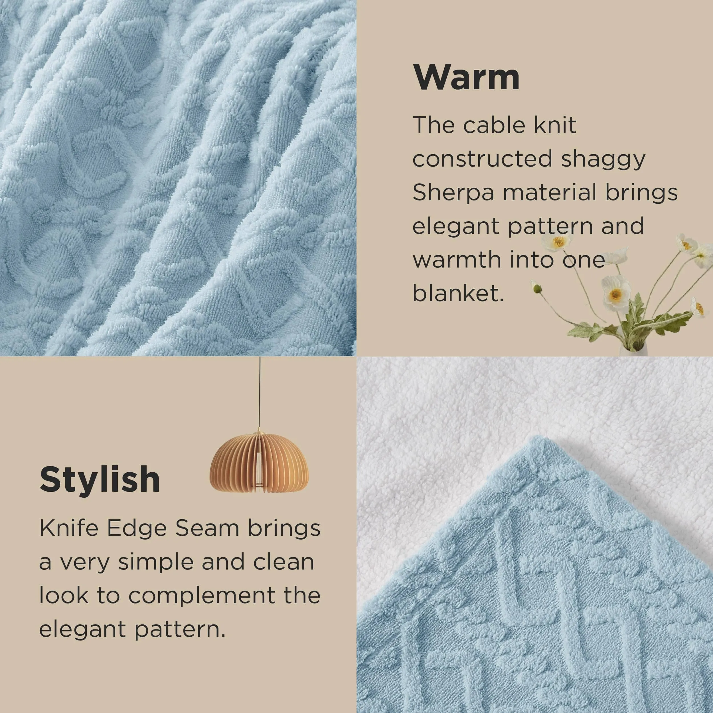 Bedsure Sherpa Throw Blanket For Couch