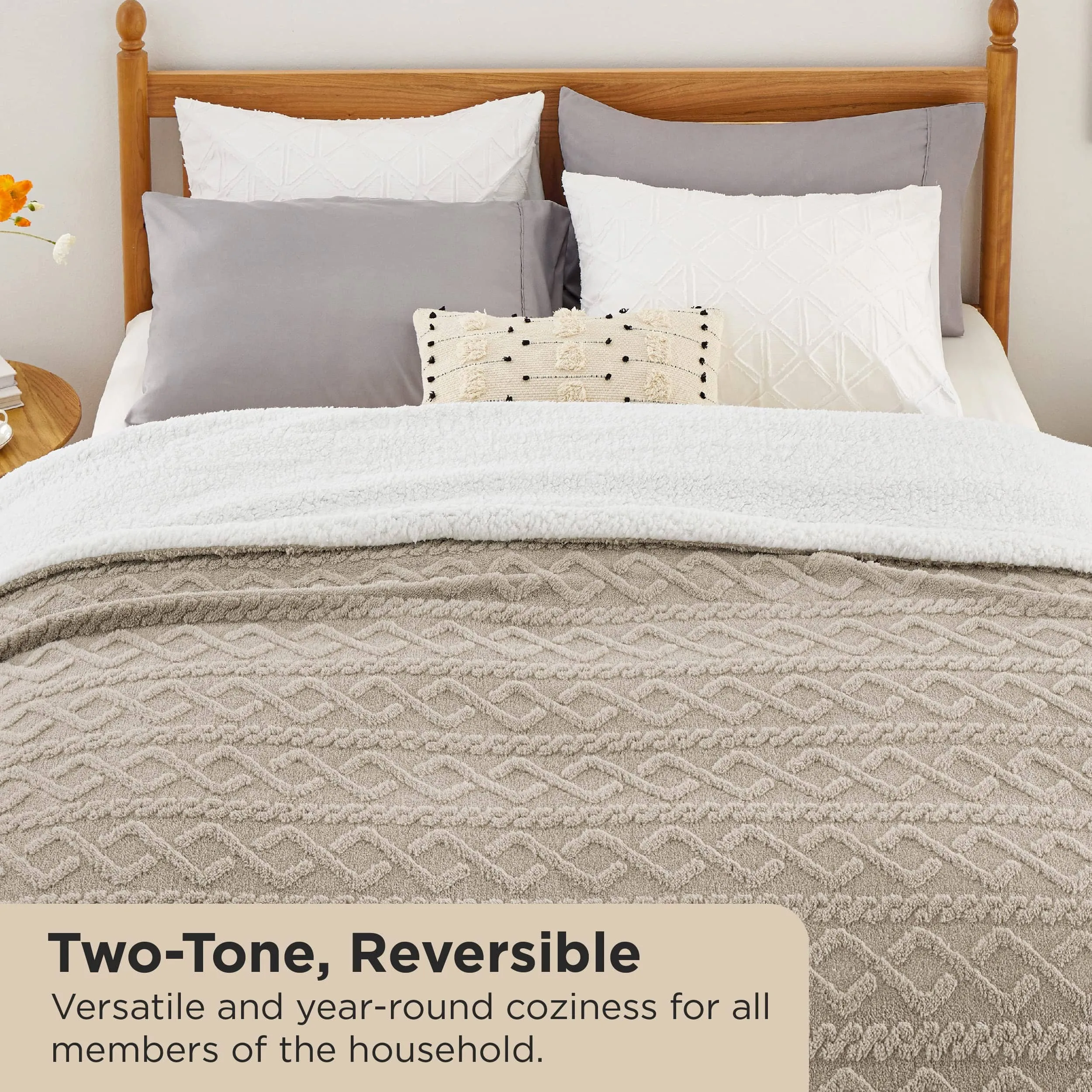 Bedsure Sherpa Throw Blanket For Couch