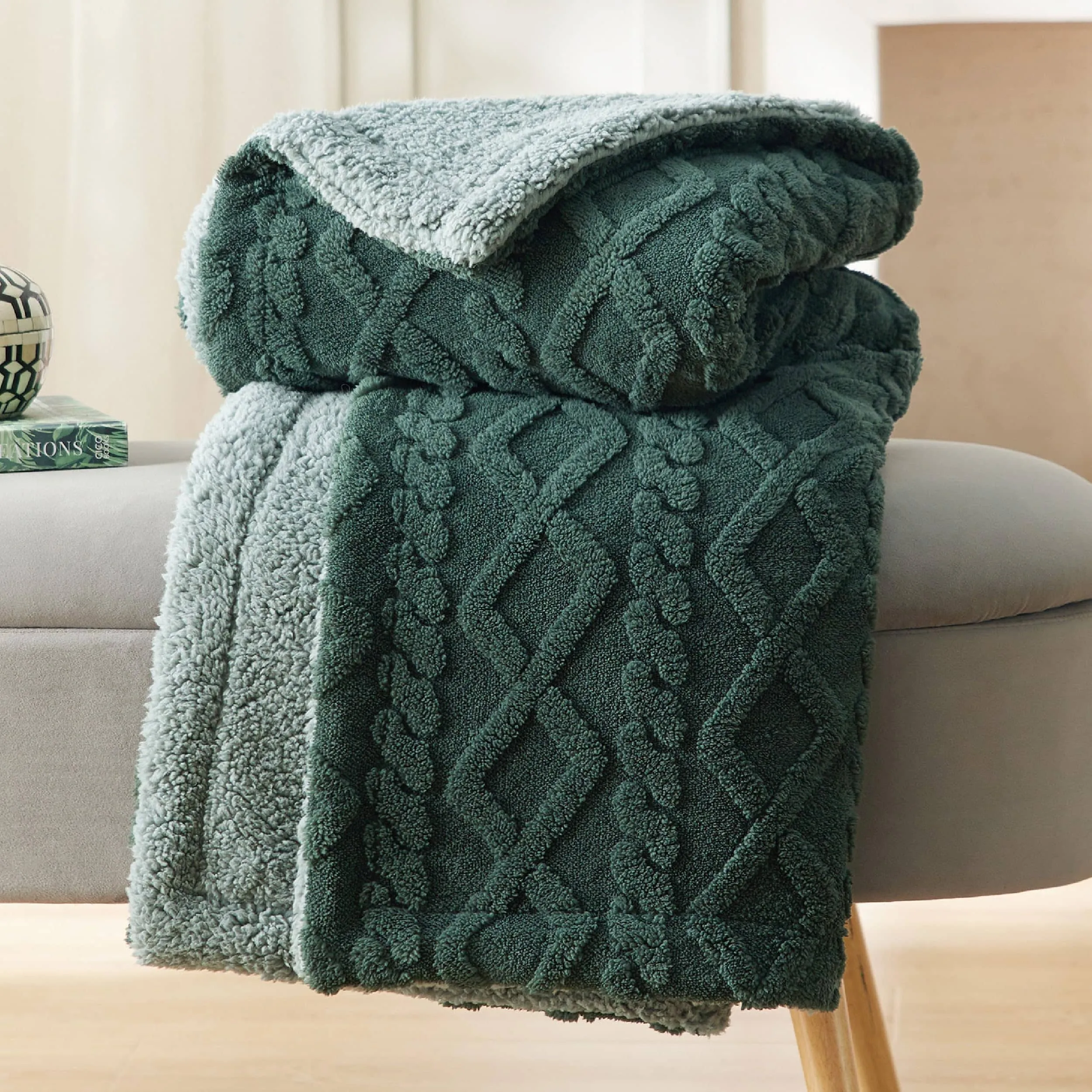 Bedsure Sherpa Throw Blanket For Couch