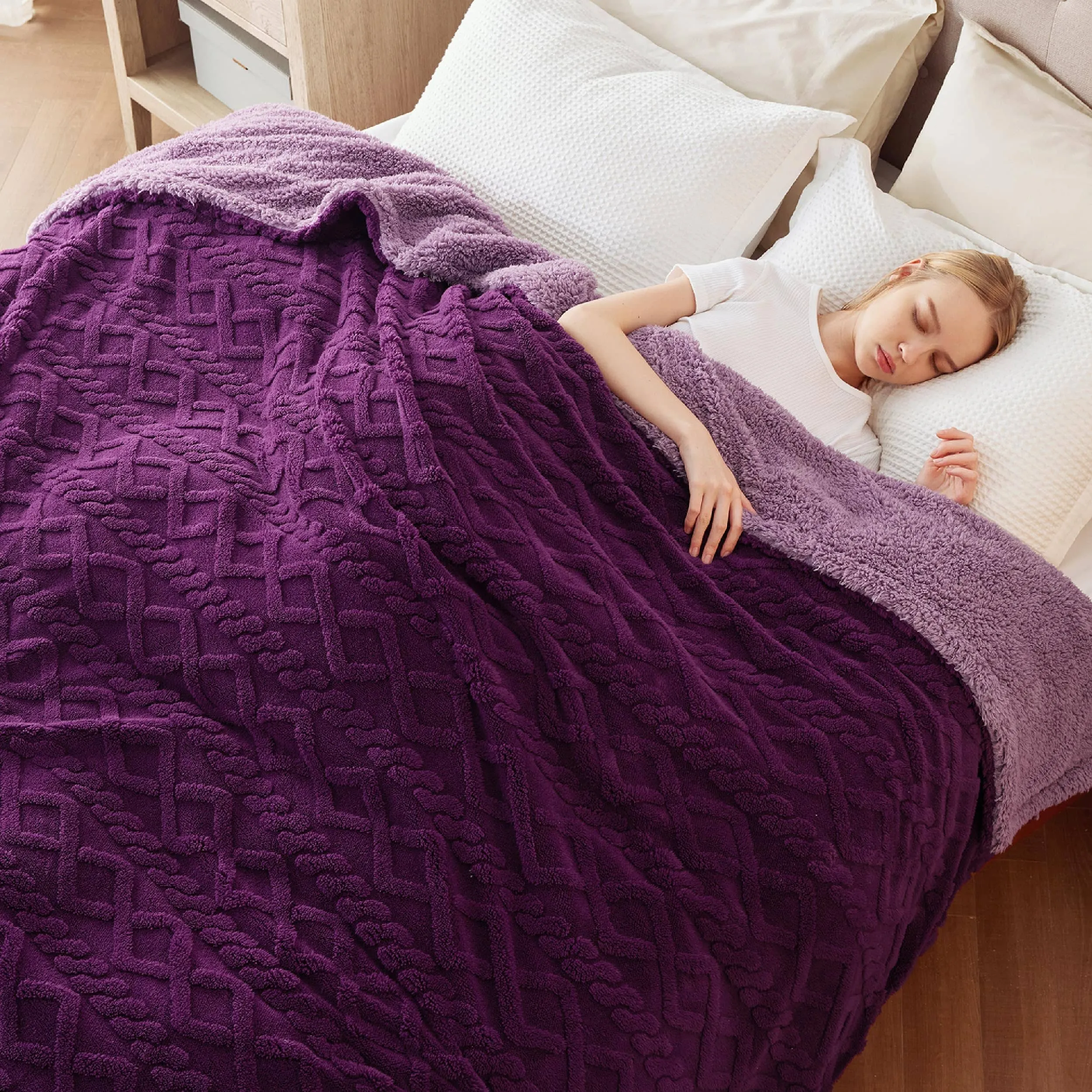 Bedsure Sherpa Throw Blanket For Couch