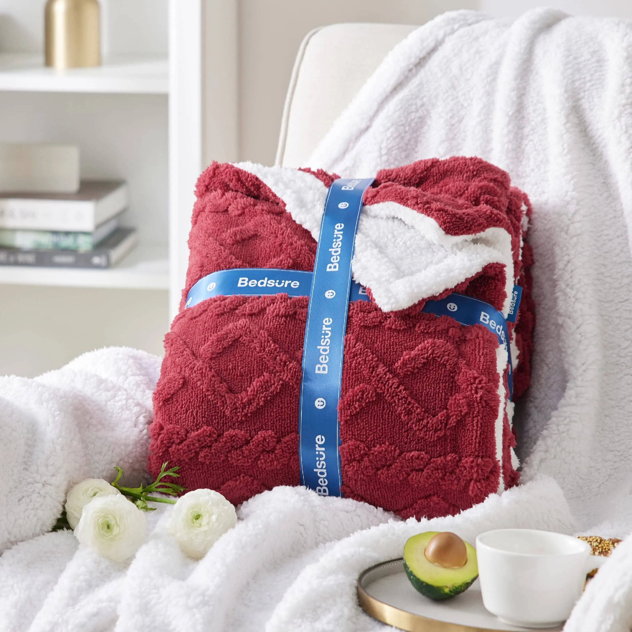 Bedsure Sherpa Throw Blanket For Couch