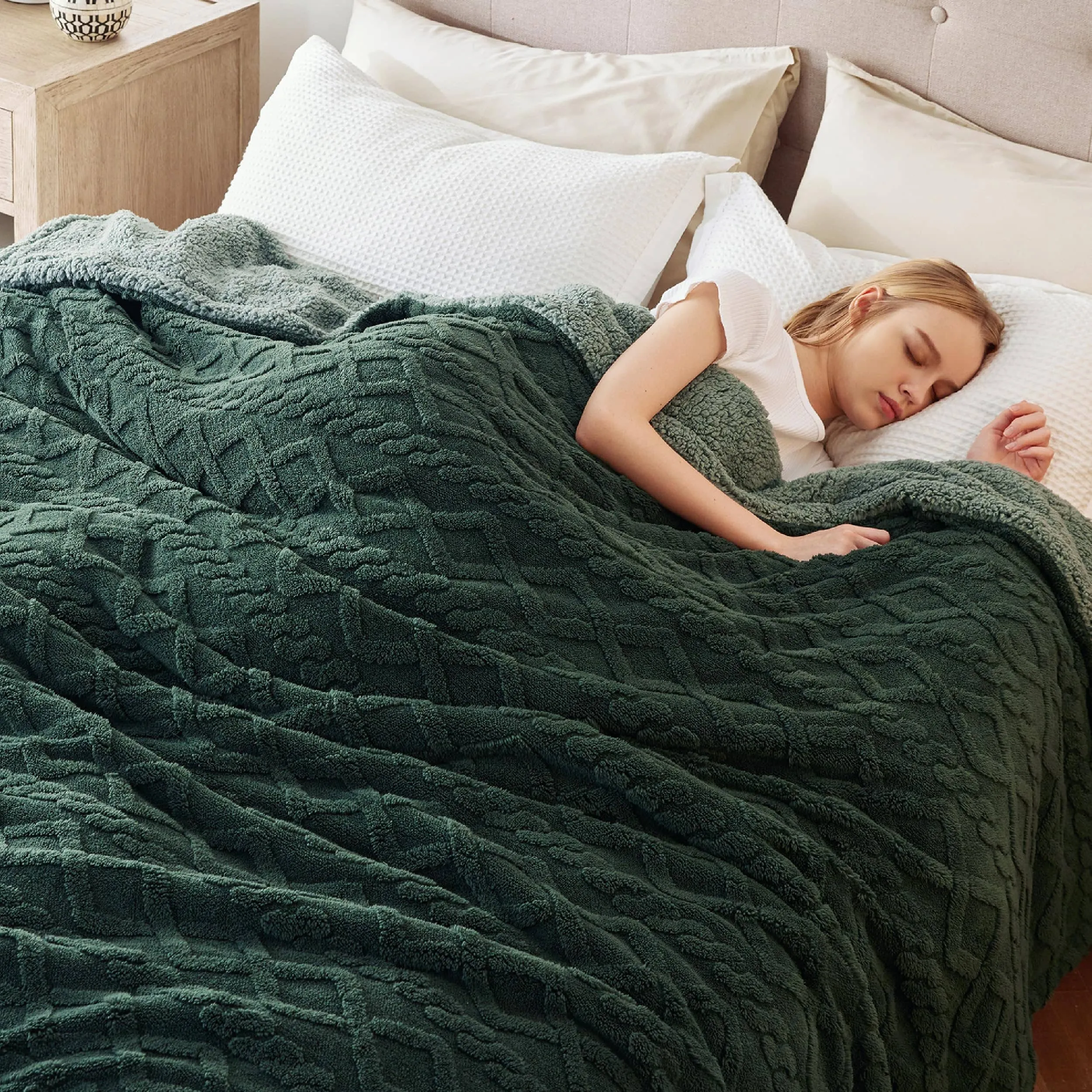 Bedsure Sherpa Throw Blanket For Couch