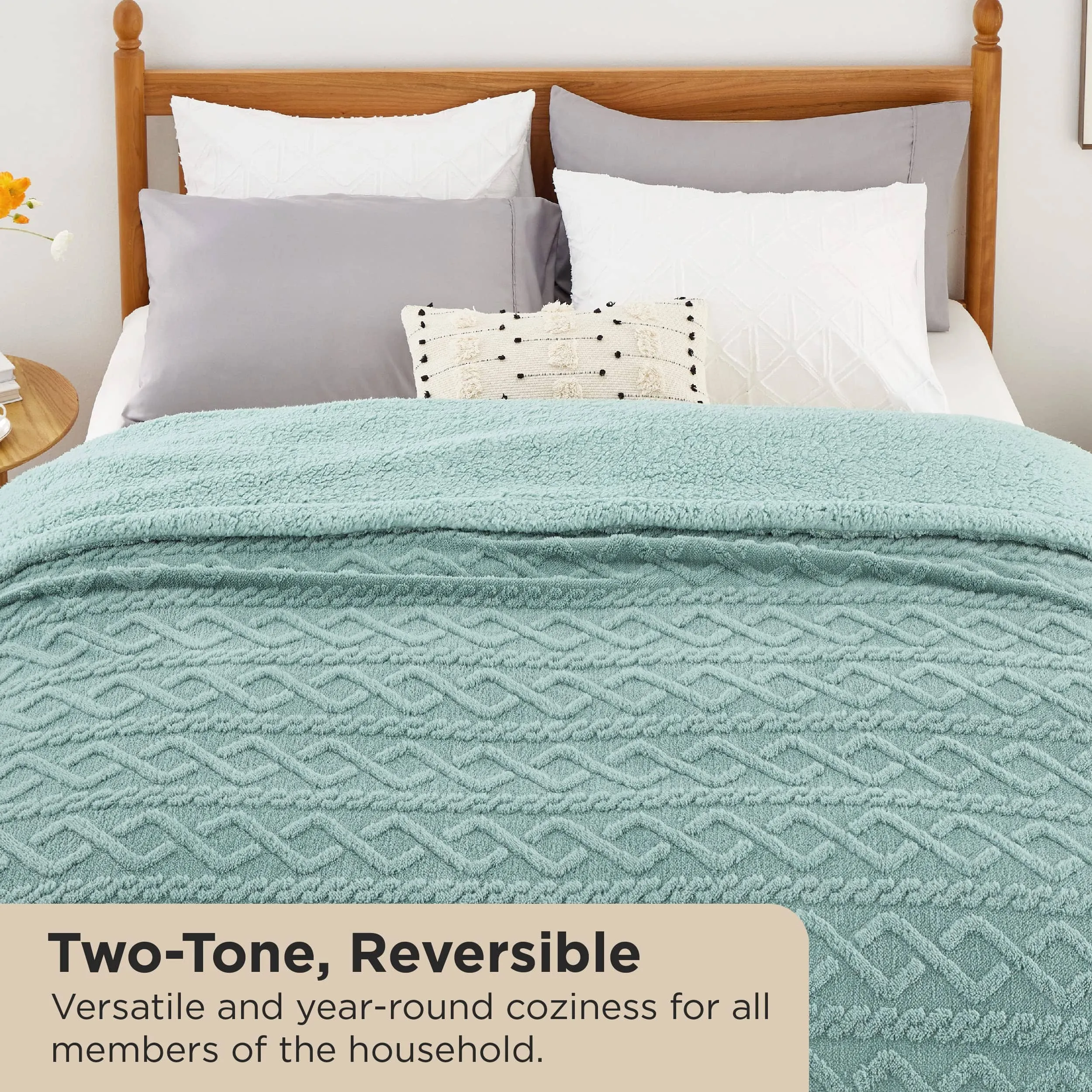 Bedsure Sherpa Throw Blanket For Couch