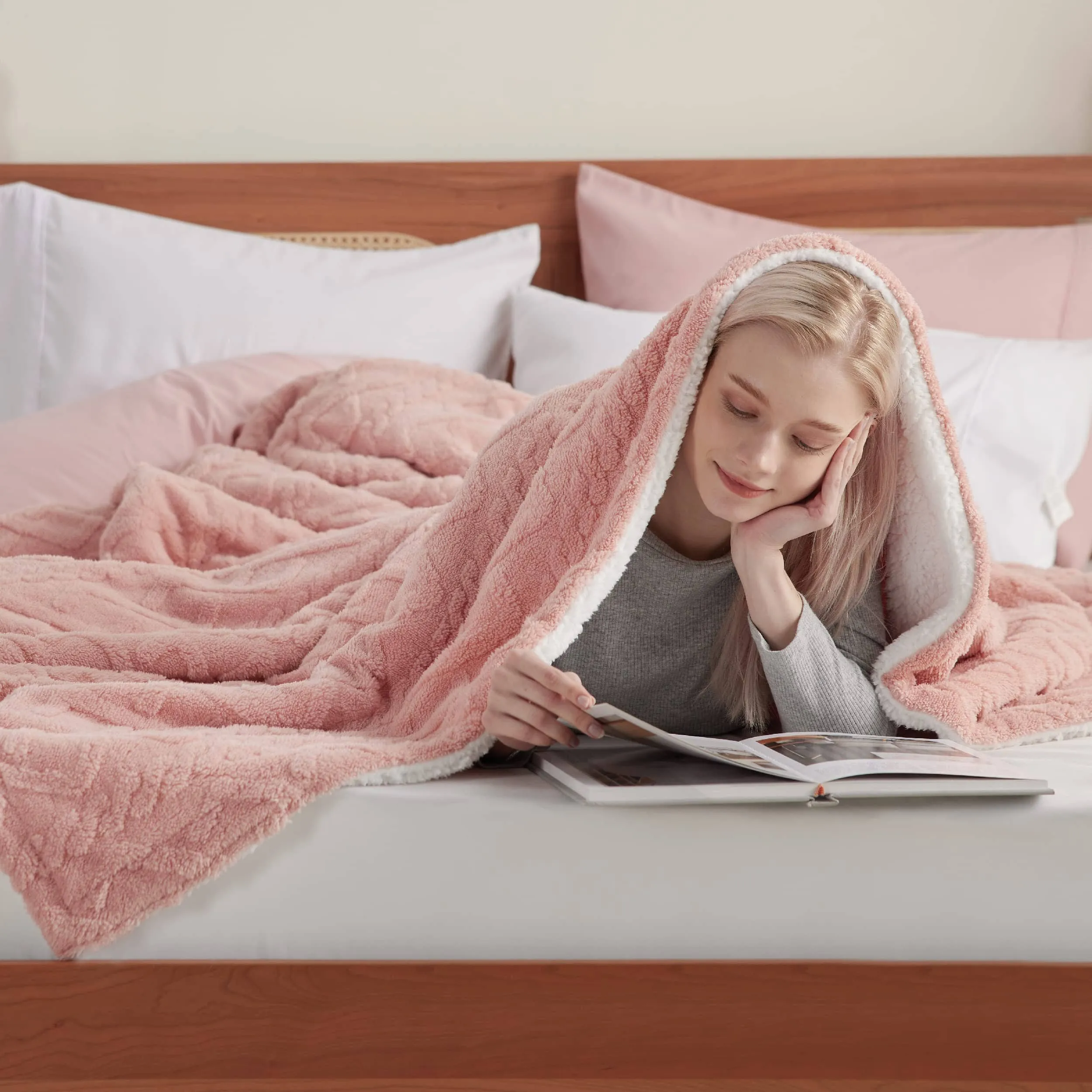 Bedsure Sherpa Throw Blanket For Couch