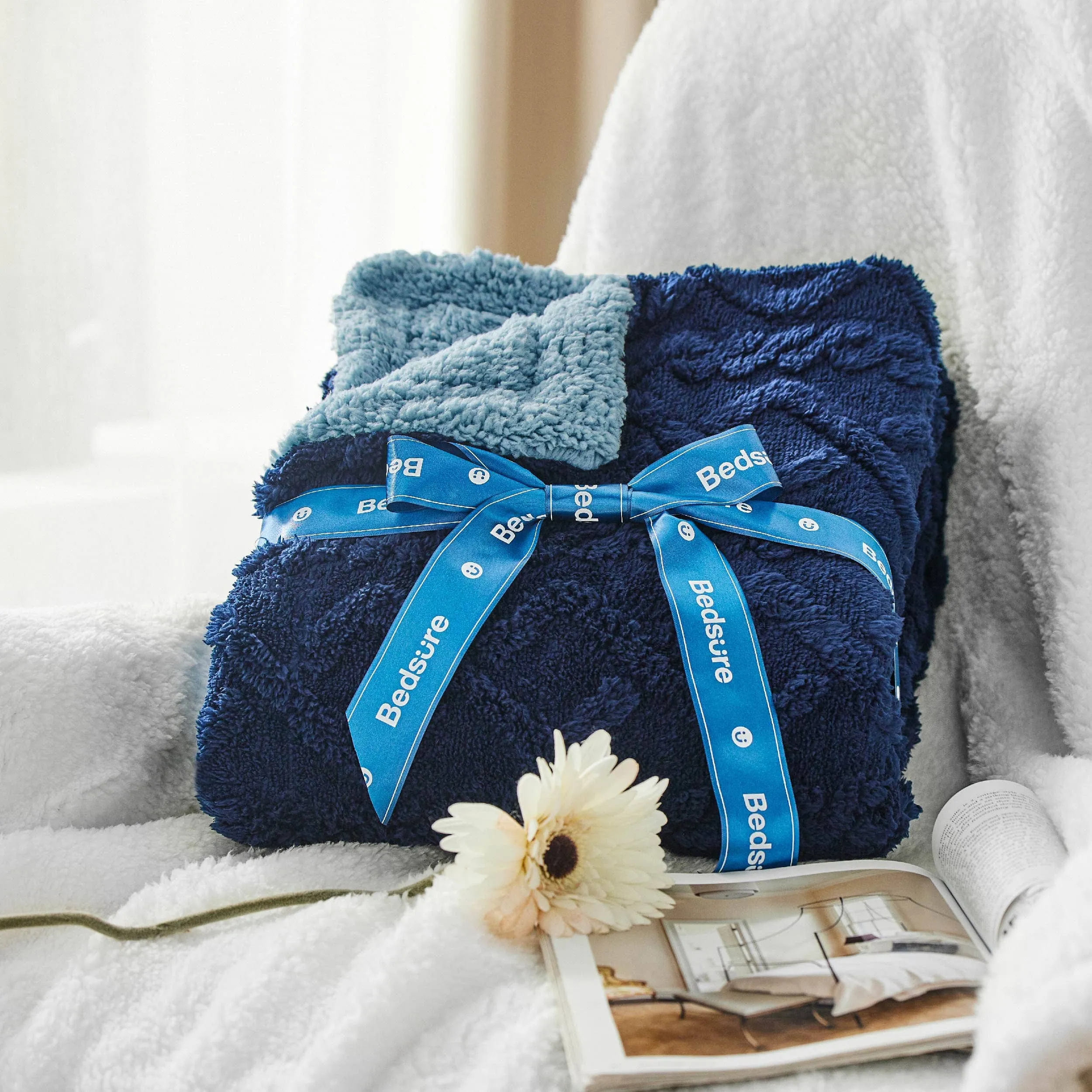 Bedsure Sherpa Throw Blanket For Couch