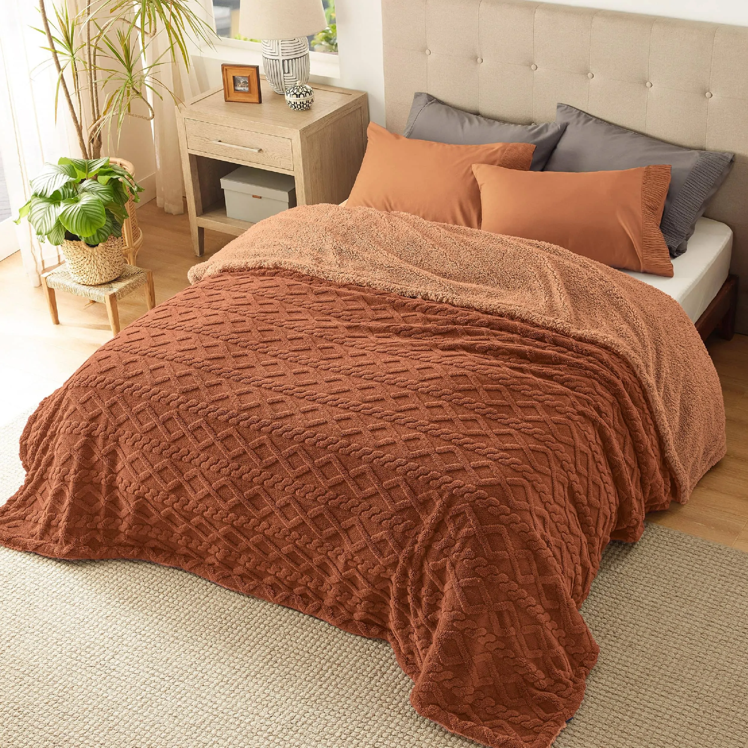 Bedsure Sherpa Throw Blanket For Couch