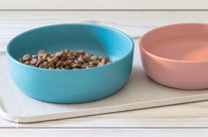 Bevel Wheat Dog Bowl