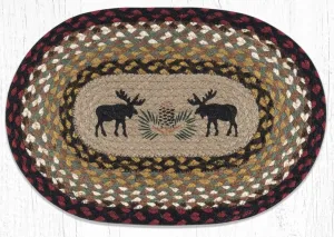 Black Moose Oval Placemat