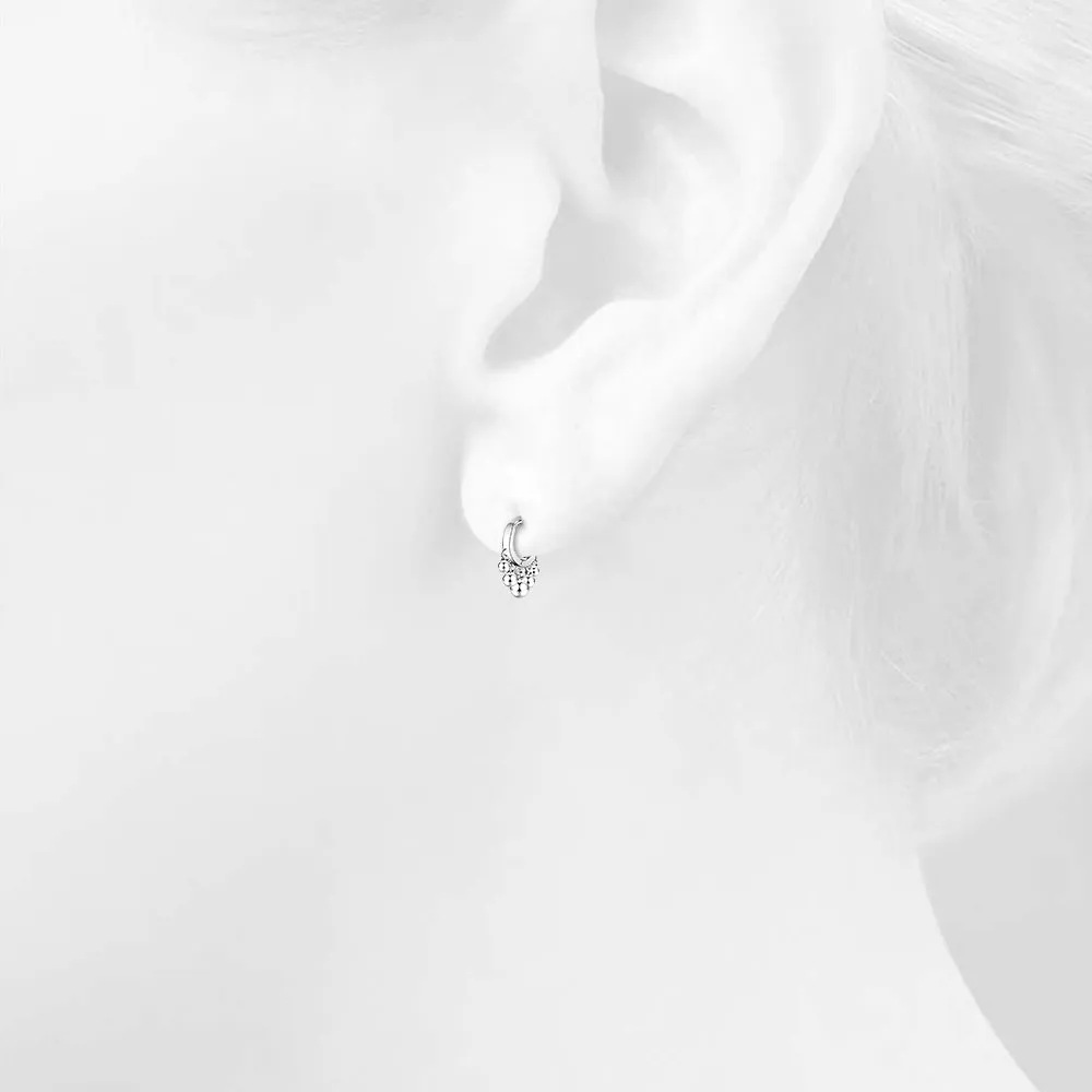 Boho Ball Charm Huggie Earrings