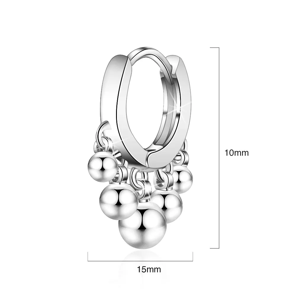 Boho Ball Charm Huggie Earrings
