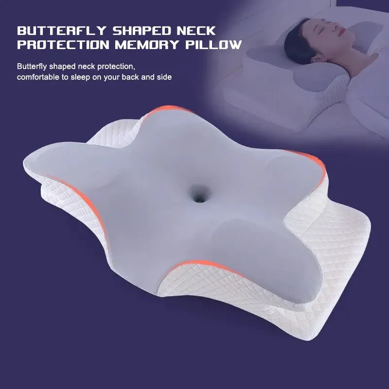 Butterfly-Shaped Memory Foam Cervical Pillow – Orthopedic Neck & Shoulder Support