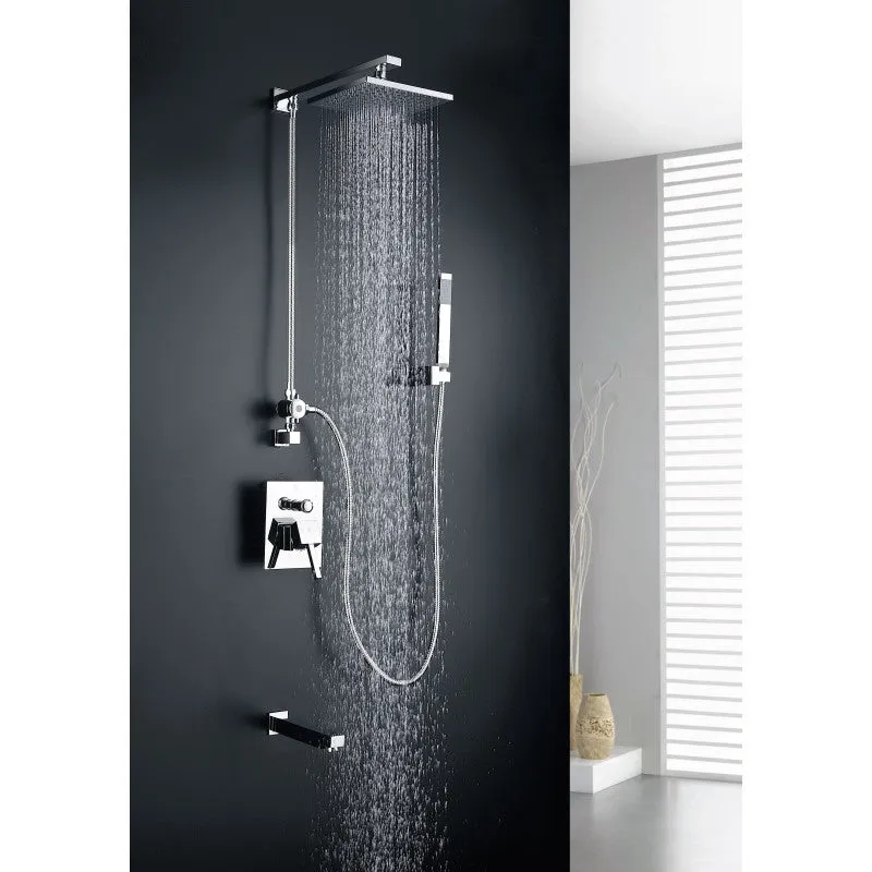 Byne 1-Handle 1-Spray Tub and Shower Faucet with Sprayer Wand in Polished Chrome