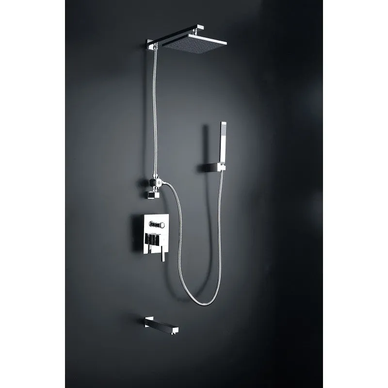 Byne 1-Handle 1-Spray Tub and Shower Faucet with Sprayer Wand in Polished Chrome