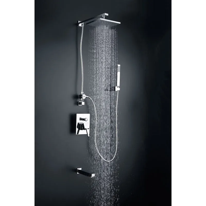 Byne 1-Handle 1-Spray Tub and Shower Faucet with Sprayer Wand in Polished Chrome