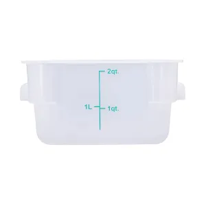 CAC China FS2P-SQ2T Food Storage CTR. Sq. PP Trans. 2QT /Each