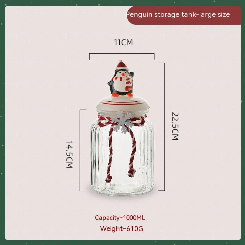 Candy Sealed Jar Snack Storage Box Storage Jar Biscuit Nut Glass Bottle