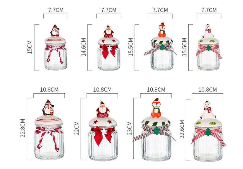 Candy Sealed Jar Snack Storage Box Storage Jar Biscuit Nut Glass Bottle