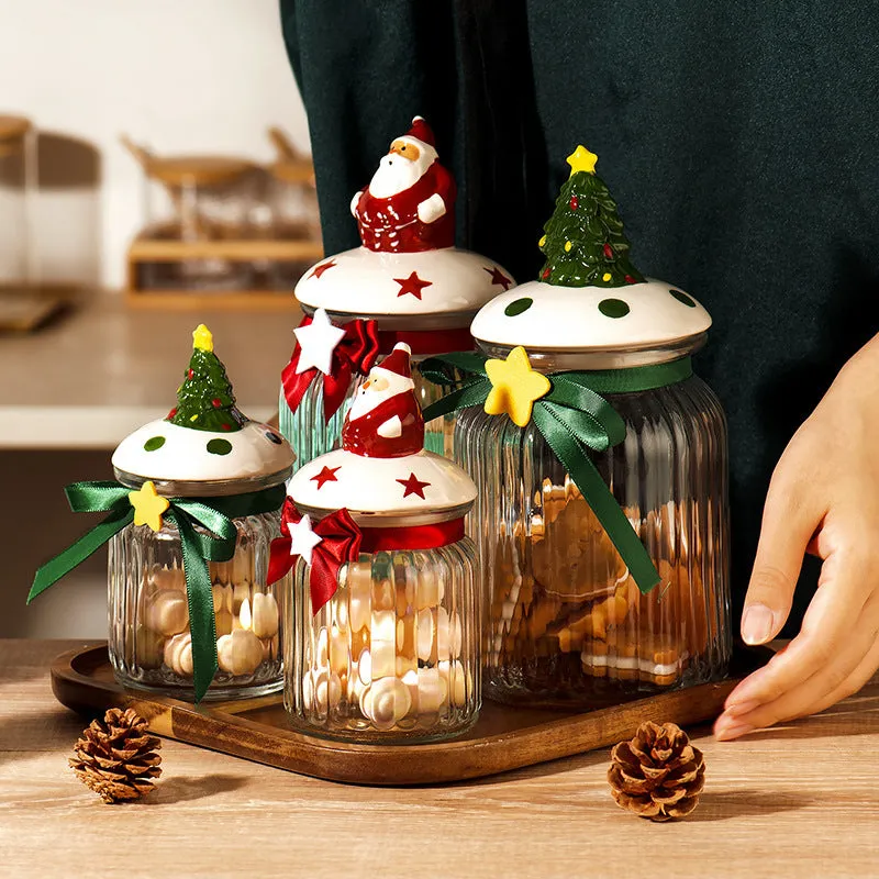 Candy Sealed Jar Snack Storage Box Storage Jar Biscuit Nut Glass Bottle