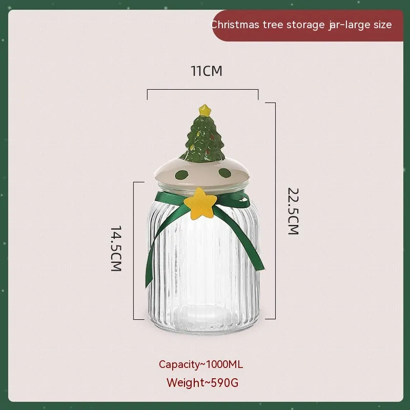 Candy Sealed Jar Snack Storage Box Storage Jar Biscuit Nut Glass Bottle