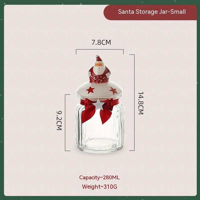 Candy Sealed Jar Snack Storage Box Storage Jar Biscuit Nut Glass Bottle