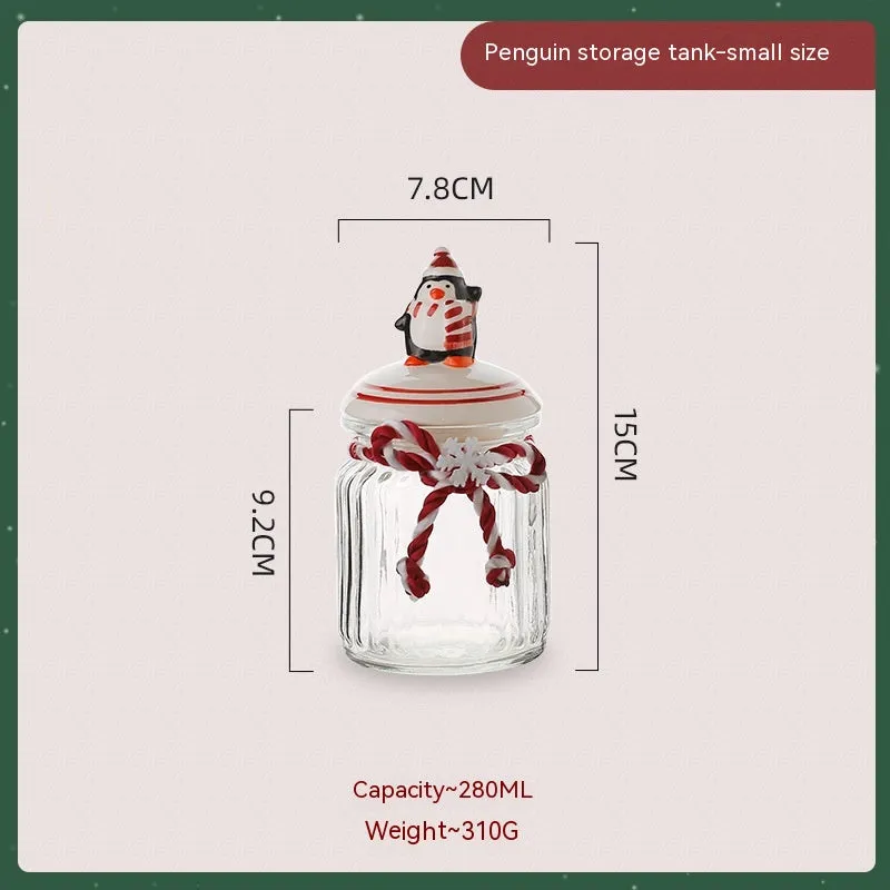 Candy Sealed Jar Snack Storage Box Storage Jar Biscuit Nut Glass Bottle