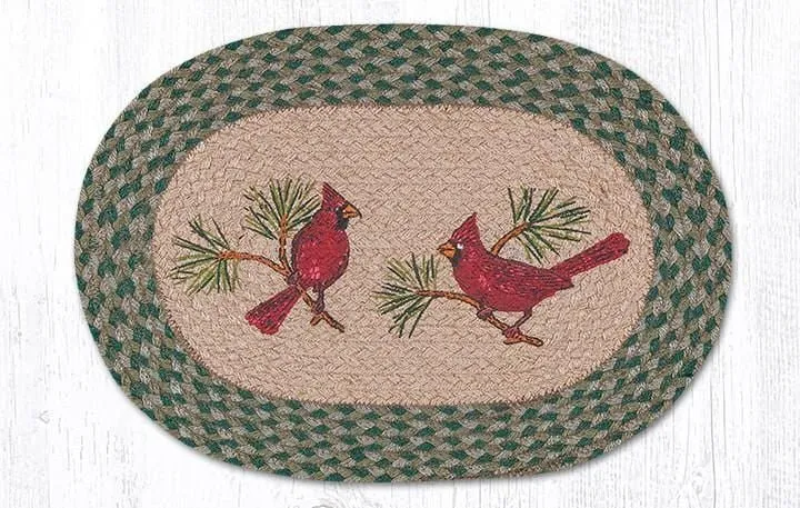 Cardinals Oval Braided Placemat