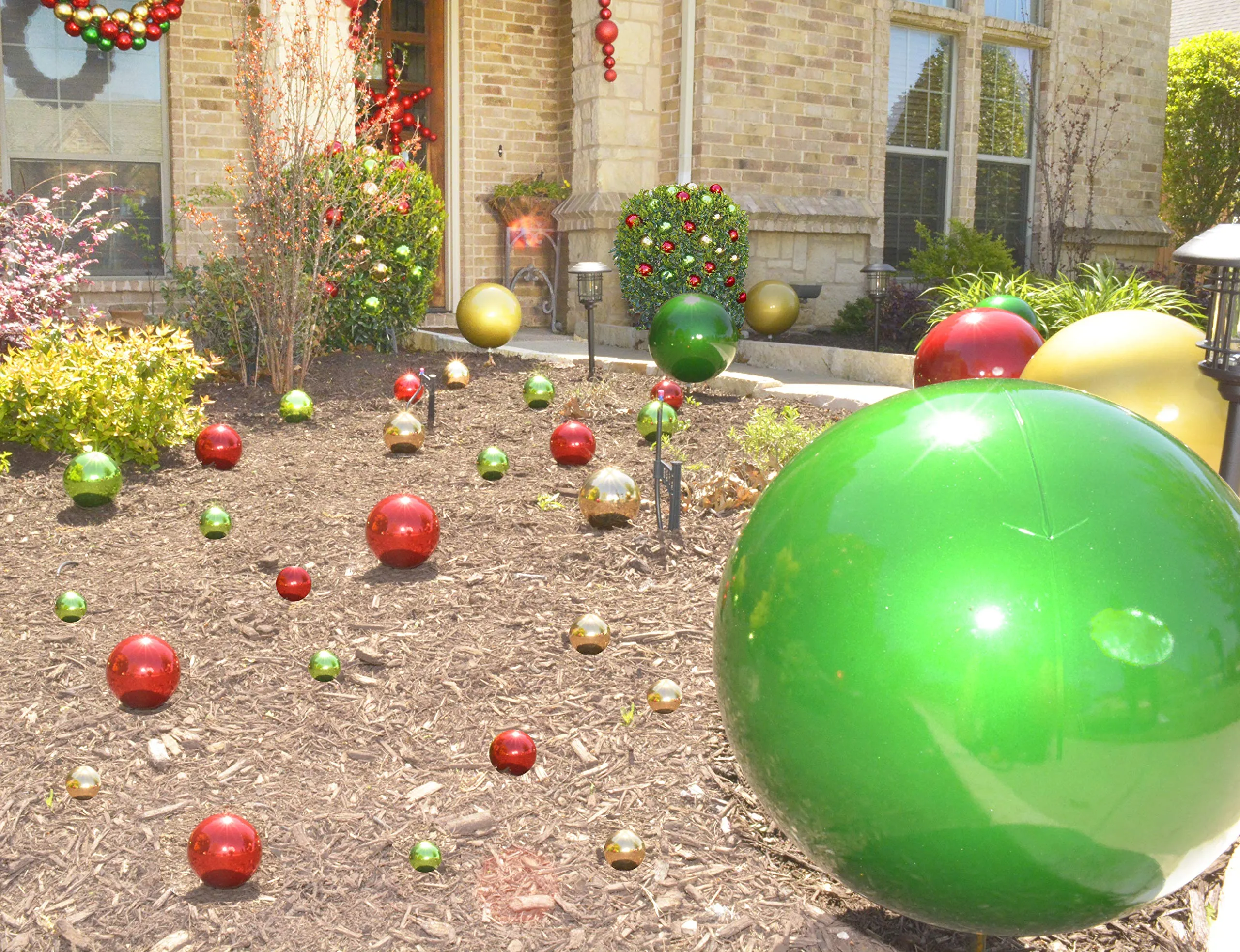 Christmas By Krebs 8" (200mm) Shiny Sonic Red [1 Piece] Solid Commercial Grade Indoor and Outdoor Shatterproof Plastic, UV and Water Resistant Ball Ornament Decorations