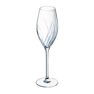 Cristal d'Arques Swirly Flute Glasses 240ml (Pack of 8) - HZ402