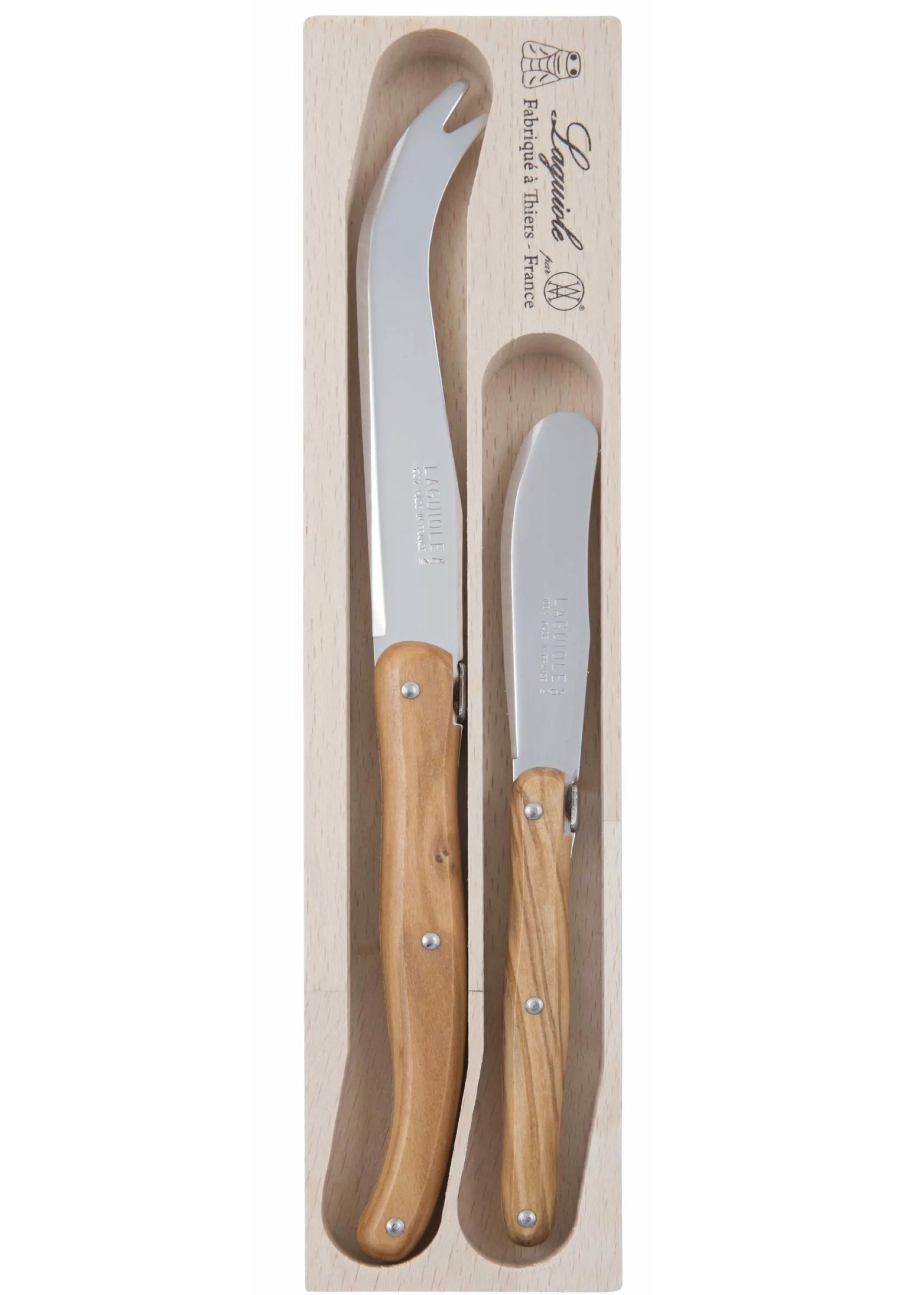 Debutant 2 Piece Cheese Set - Olive Wood