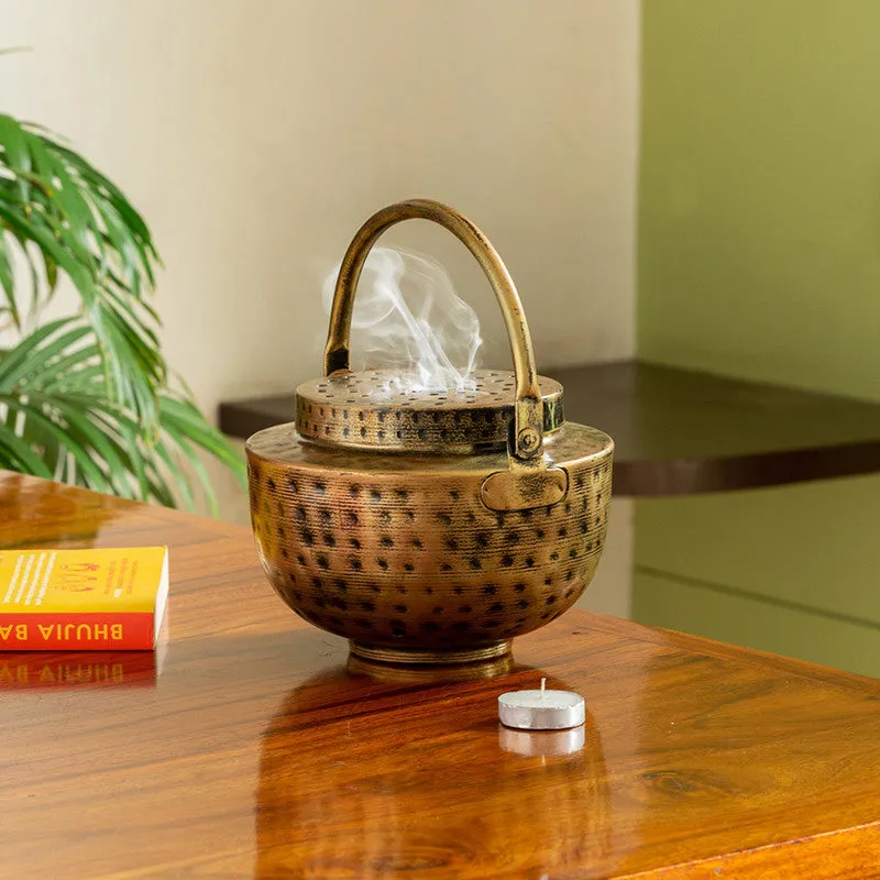 Dhoop Stand Incense Burner | Dhoop Dani | Inaayat | Metallic Gold