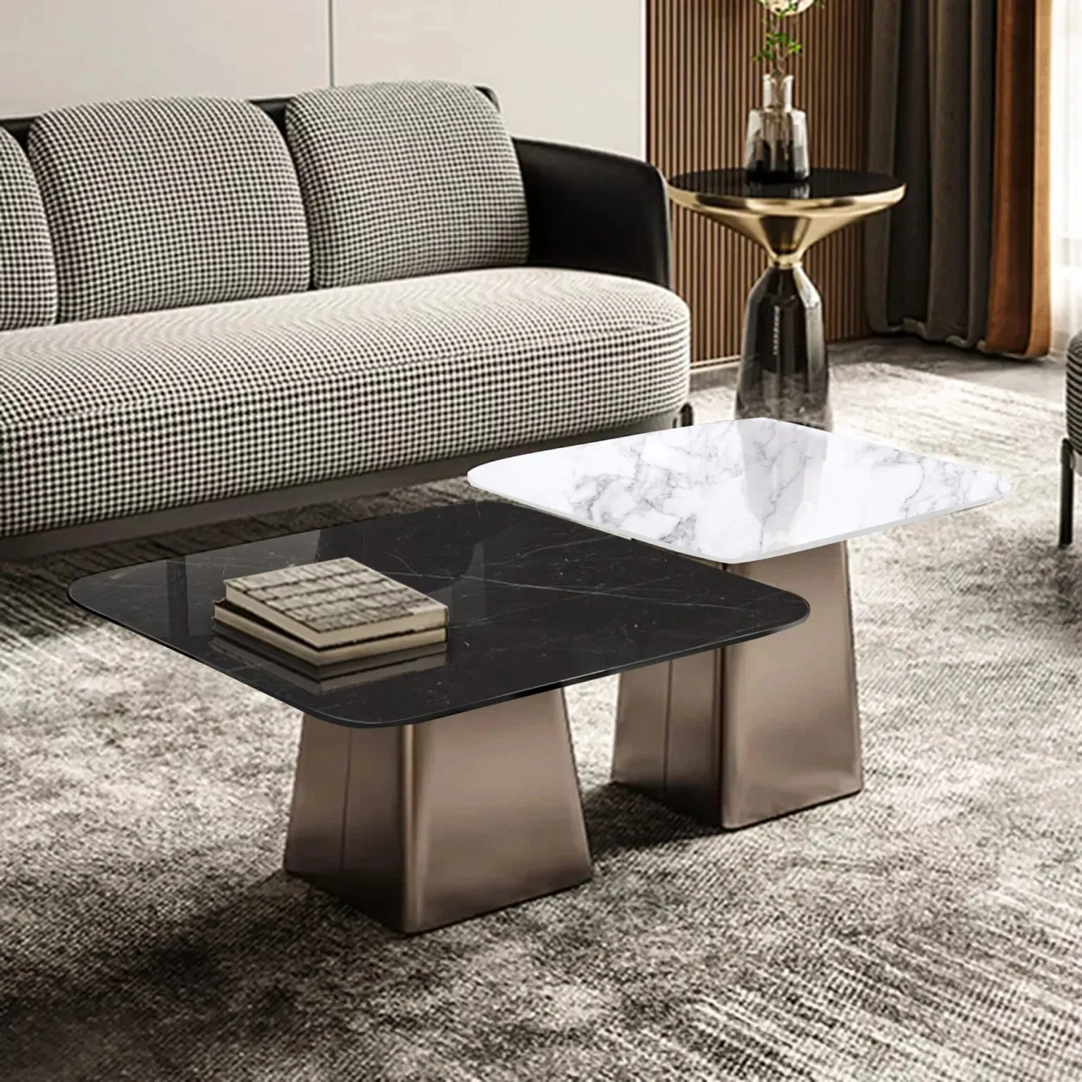 Flash Black Nesting Table Set of Two - Center Table