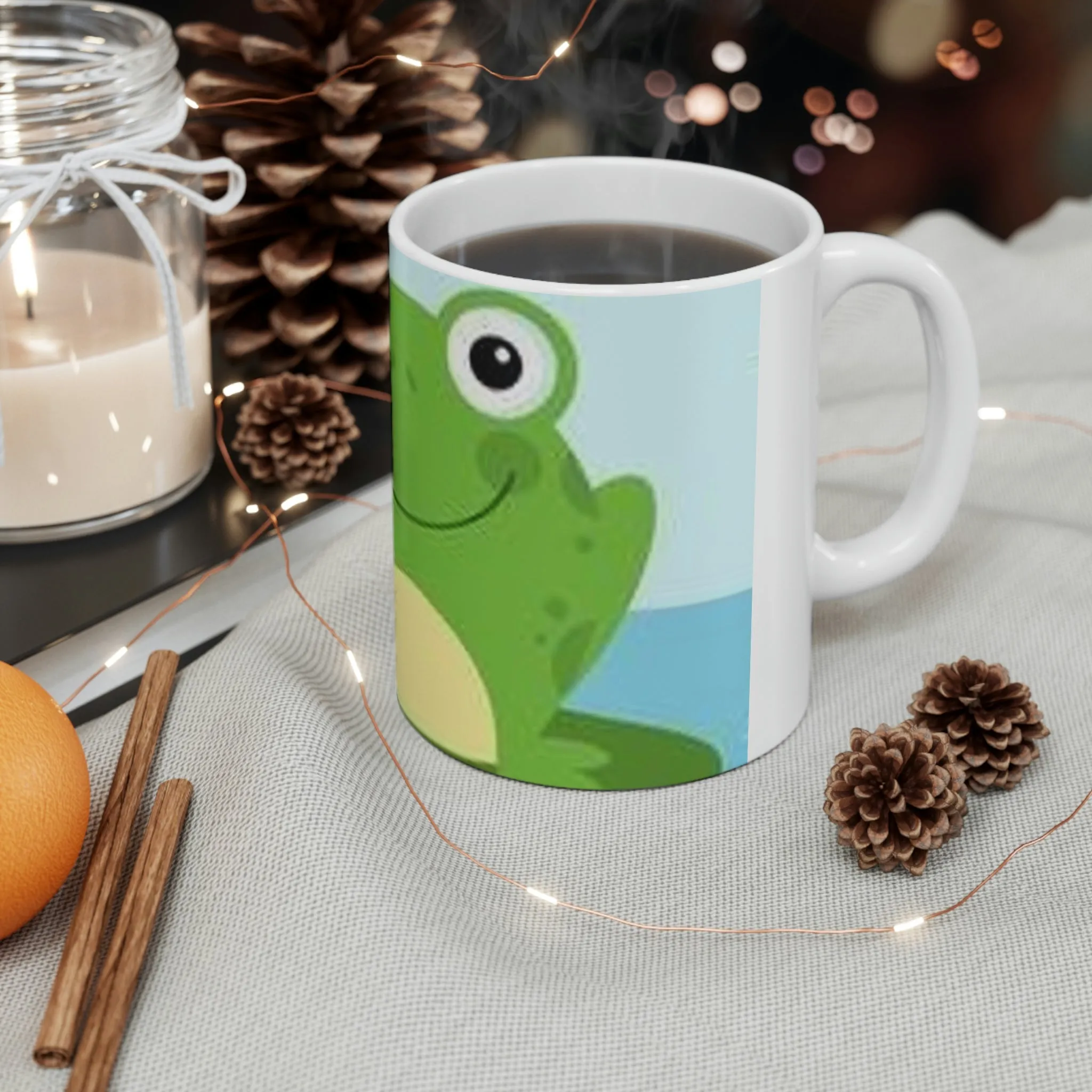 FroggiePond Ceramic Coffee Cups, 11oz, 15oz