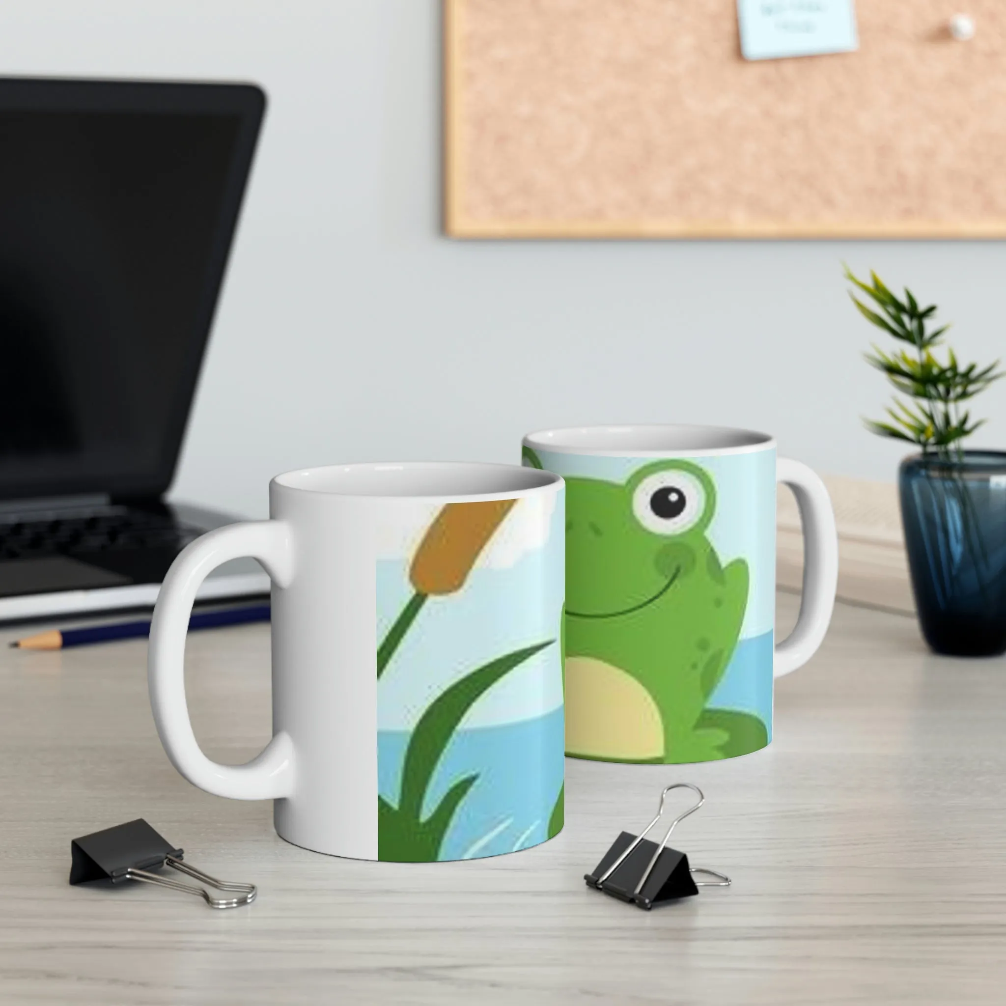FroggiePond Ceramic Coffee Cups, 11oz, 15oz